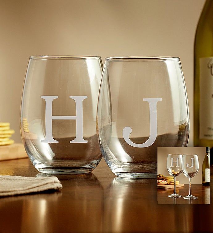 Personalized Wine Glasses - Set of 2